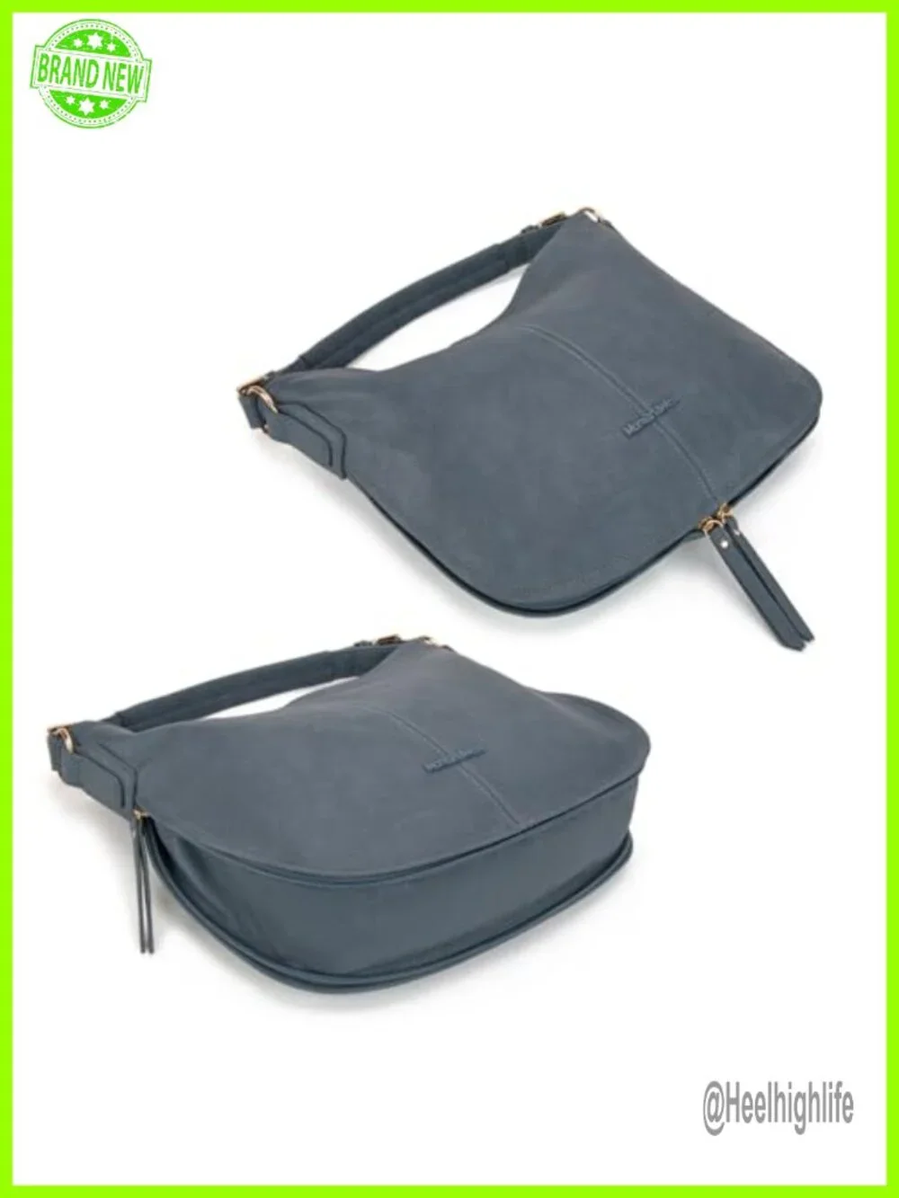 Large Hobo Shoulder Bag Vegan Leather Convertible Crossbody Purse